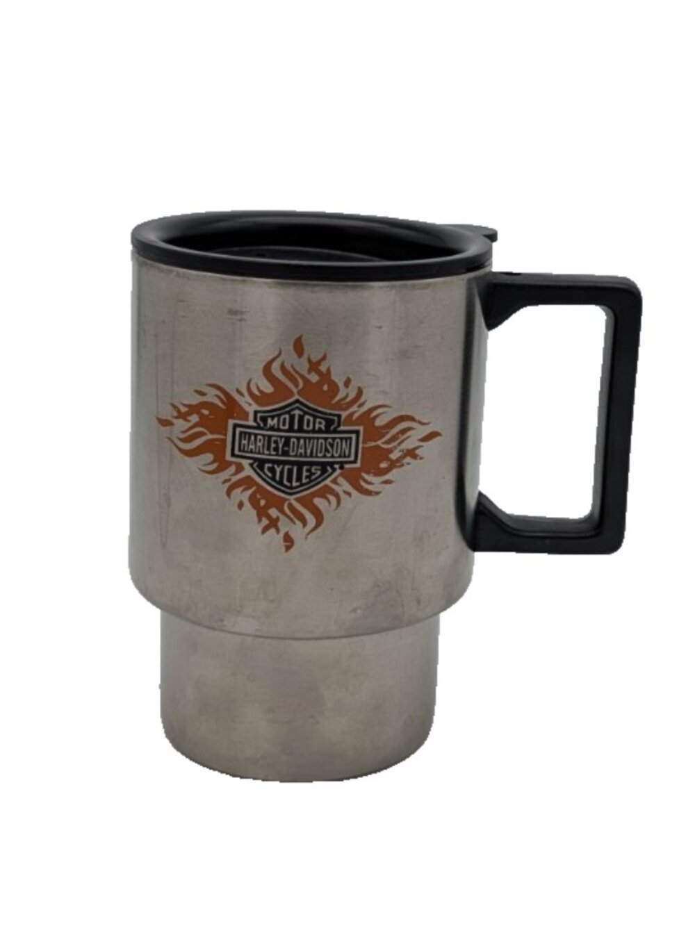 Harley Davidson Motorcycle Stainless Steel Mug travel Plastic Black Handle